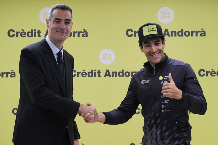 El director de Banca Privada Andorra de Crèdit Andorrà, Jordi Playà, i Joan Verdú.