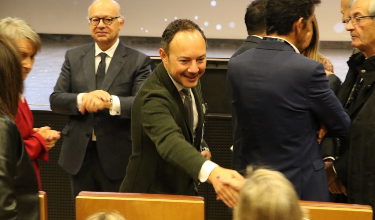 El cap de govern Xavier Espot durant la inauguració de la jornada.