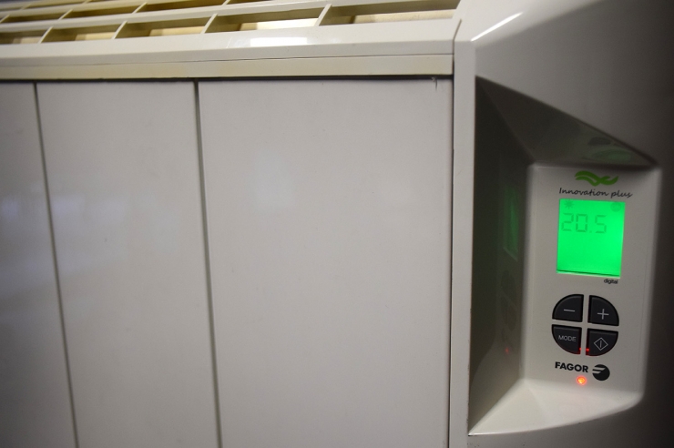 Un aparell de calefacció.