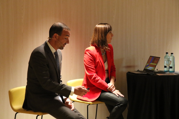 El ministre de Turisme i Telecomunicacions Jordi Torres durant la presentació de l'Andorra Shopping Festival.