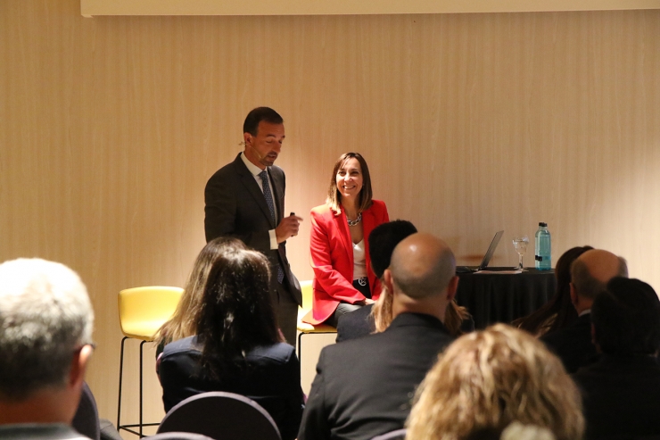 El ministre de Turisme i Telecomunicacions Jordi Torres durant la presentació de l'Andorra Shopping Festival.