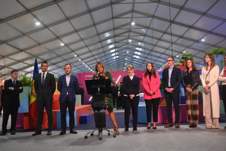 Les autoritats durant el discurs de la cònsol major d'Andorra la Vella, Conxita Marsol.