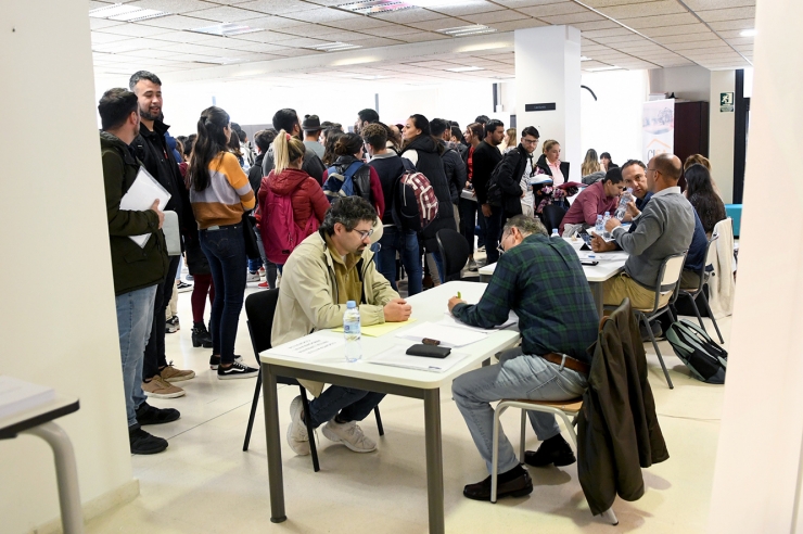 Un moment de la trobada de treball, celebrada al centre de formació professional.