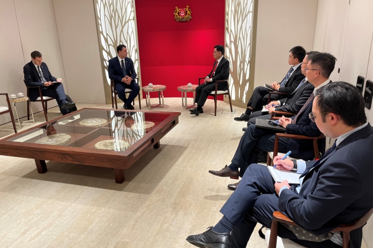 El ministre de Presidència, Economia i Empresa, Jordi Gallardo, durant la seva estada a Singapur.