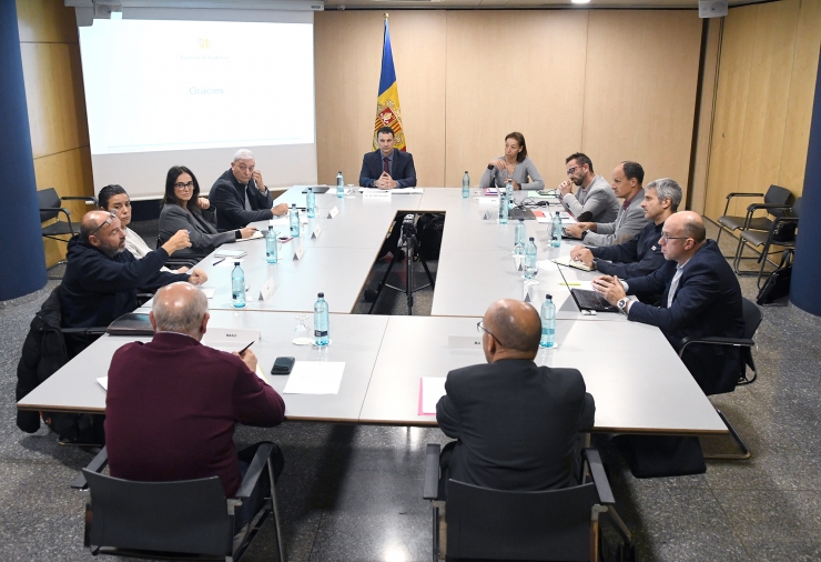Un moment de la trobada del consell econòmic i social d'aquest dimarts.