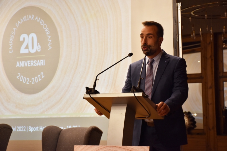 El president de l'EFA, Daniel Armengol, en un moment del seu parlament.