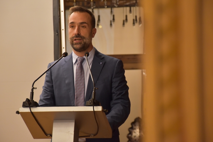El president de l'EFA, Daniel Armengol, en un moment del seu parlament.