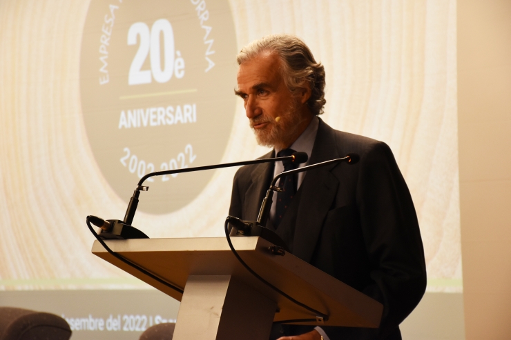 Un moment de la ponència 'ESG: un nou paradigma per a les empreses familiars' a càrrec de Ferran Rodés.