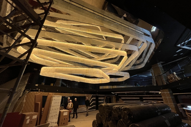 Imatge d’un espai interior d’Unnic, on els treballs avancen a bon ritme.