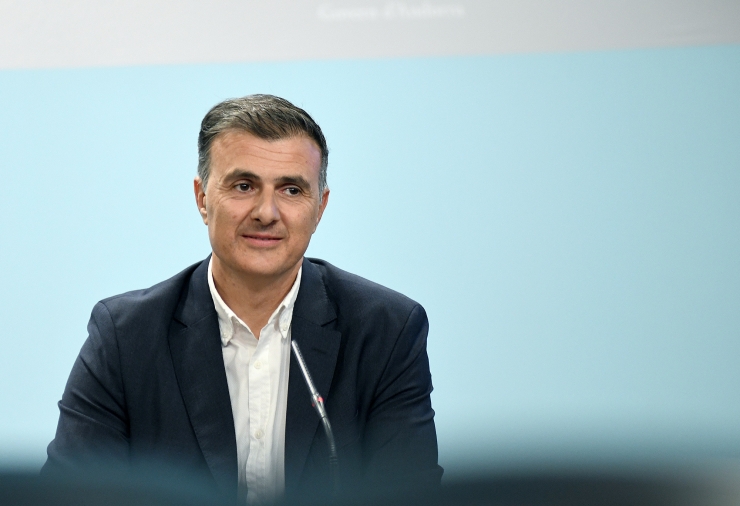 El secretari d'Estat d'Agricultura i Sostenibilitat, Marc Rossell, durant la roda de premsa posterior al consell de ministres.