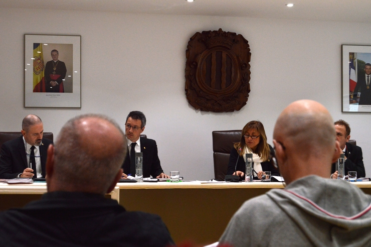 El cònsol menor, David Astrié, durant la sessió de consell de comú d'aquest dilluns.