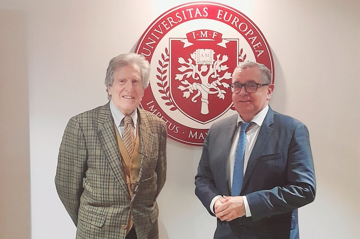 El rector de la eUniv, Antoni Noguero i el president d’Actinn, Albert Moles.