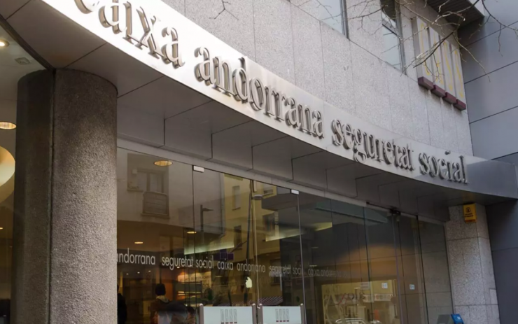 L'entrada a la Caixa Andorrana de la Seguretat Social.