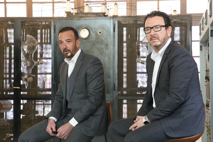 El ministre de Turisme i Telecomunicacions, Jordi Torres, i el director general d'Andorra Turisme, Betim Budzaku, durant la presentació del pla d'accions d'Andorra Selected.