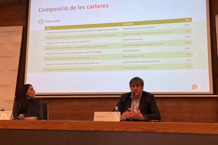 Un moment de la roda de premsa que ha tingut lloc aquest dijous a Andbank.