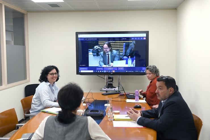 Un moment de la reunió mantinguda aquest dijous.