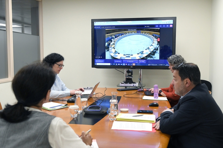 Un moment de la reunió mantinguda aquest dijous.