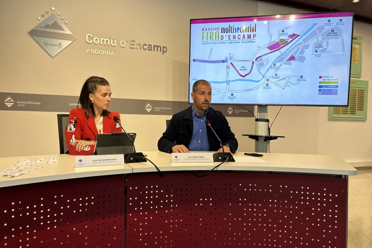 Un moment de la presentació de la segona edició de l'Enfira't, la fira multisectorial d'Encamp.
