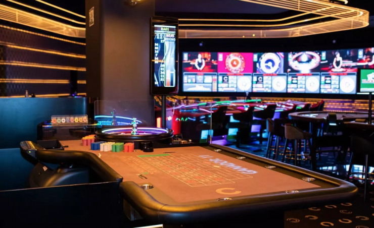 Una de les taules de joc del Gran Casino d'Andorra.
