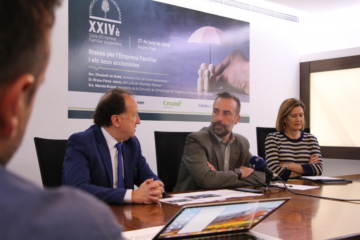 Un moment de la presentació del XXIV Cicle de l'Empresa Familiar Andorrana.
