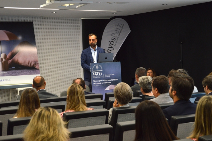 El president de l'Empresa Familiar Andorrana (EFA), Daniel Armengol, en un moment de la jornada.