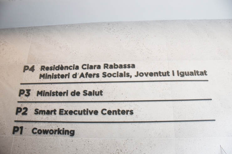 L'entrada al ministeri d'Afers Socials.