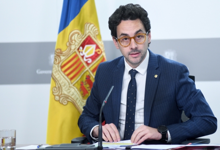 El ministre portaveu, Guillem Casal, durant la roda de premsa posterior al consell de ministres d'aquest dijous.