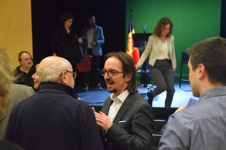 Landry Riba instants abans de l'inici de l'acte al Centre de Congressos d'Andorra la Vella.