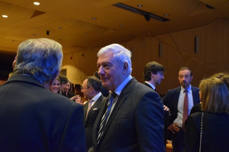 El president de la CEA, Gerard Cadena, en l'entrega de premis d'aquest dimarts.