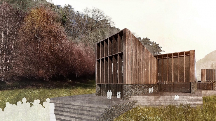 Una simulació del centre de recerca de Grifols a Ordino.