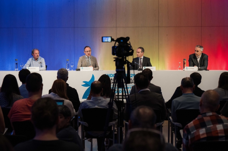 La roda de premsa de valoració de resultats que ha tingut lloc aquest dijous.