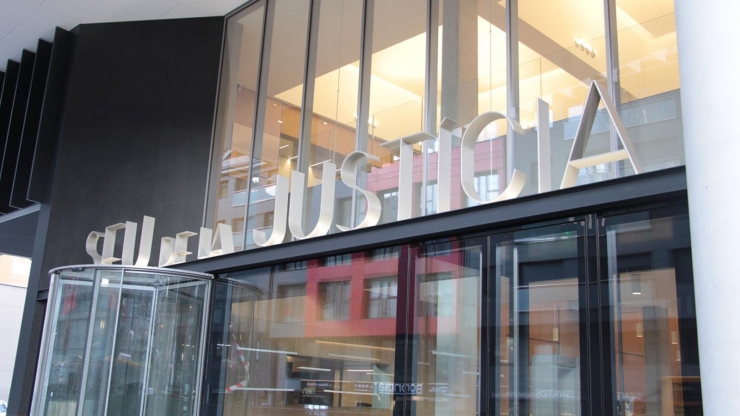 L'accés a la Seu de la Justícia.