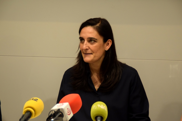 La directora de la Cambra de Comerç, Indústria i Serveis, Sol Rossell, durant la presentació dels estudis sobre el comerç del país.