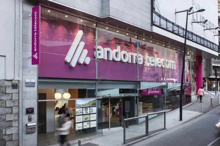 Les oficines d'Andorra Telecom a Andorra la Vella.