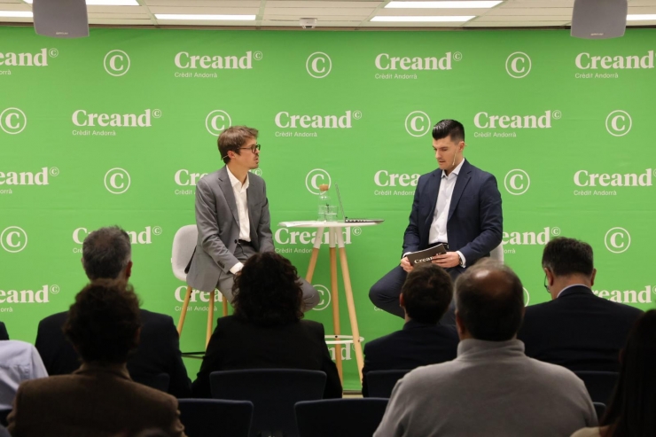Un moment de la conferència 'Descobreix el private equity: la clau per diversificar les teves inversions' de Creand Crèdit Andorrà.