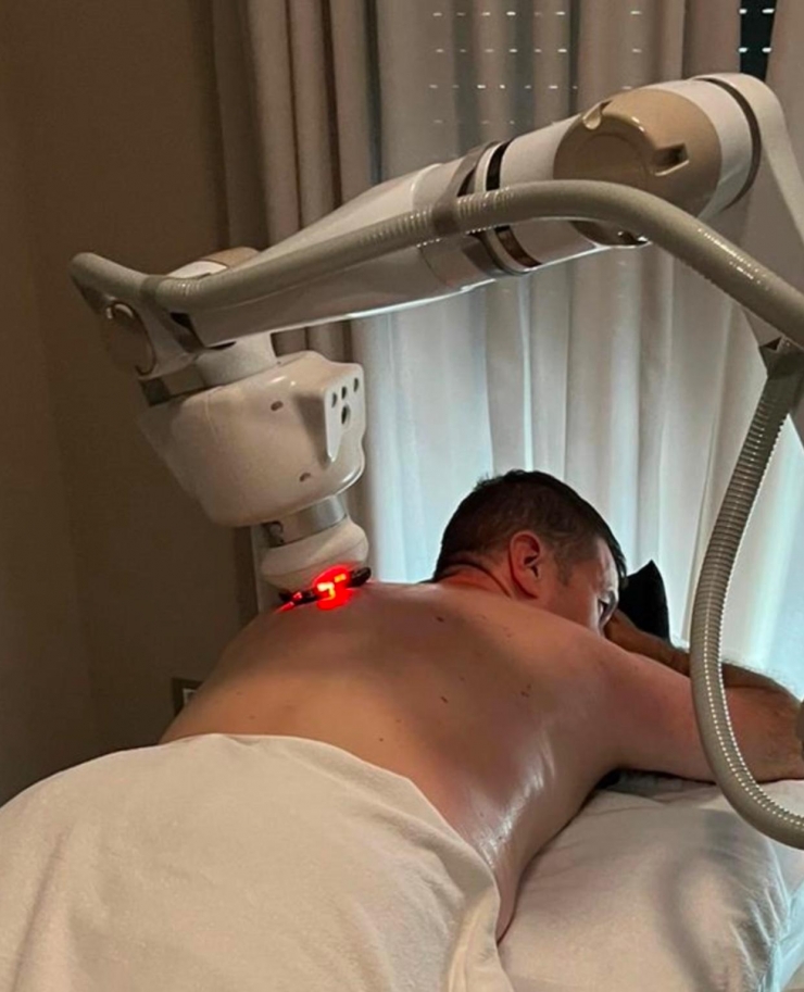 El robot en plena actuació.