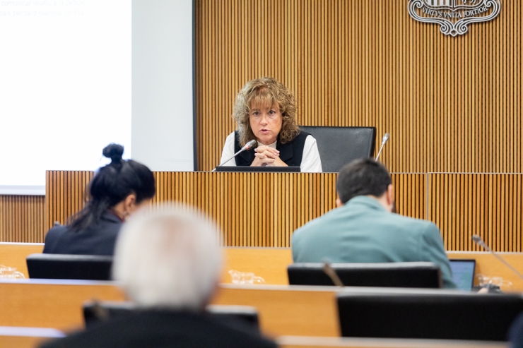 La compareixença de la presidenta de l'AREB, Sílvia Cunill, davant la comissió legislativa de Finances.
