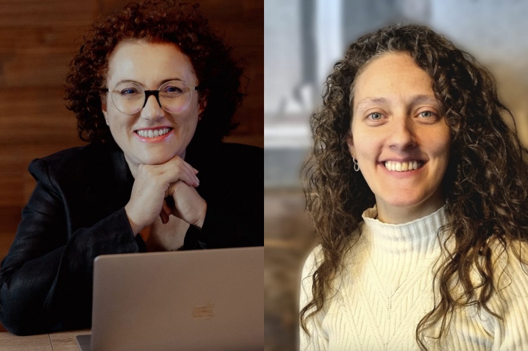 La politòloga i gestora pública, Judith Pallarès, i la CEO i cofundadora d'AUMENTIUM, Jessica Rivera.
 