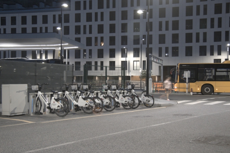 Bicicletes de Cicland en una parada.