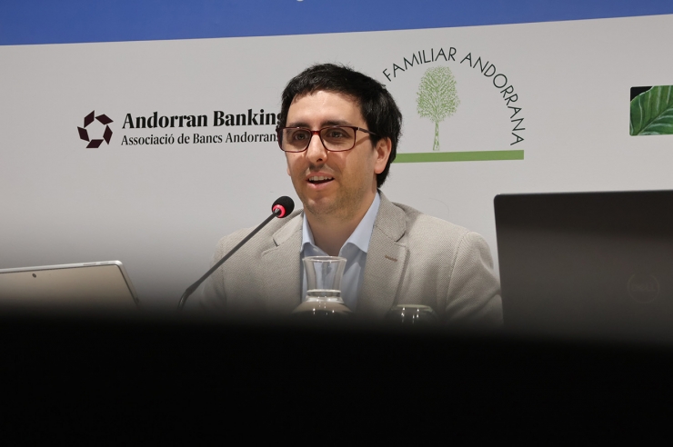 El cofundador Next AI Summit, Marc de Diego, durant la presentació de les jornades.