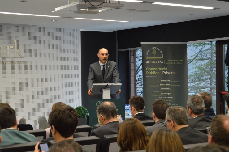 La intervenció del secretari d'estat d'Economia, Treball i Habitatge, Jordi Puy.