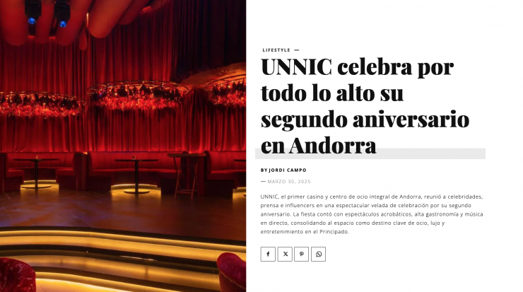 El segona aniversari d'Unnic a la revista BCN Fashion.