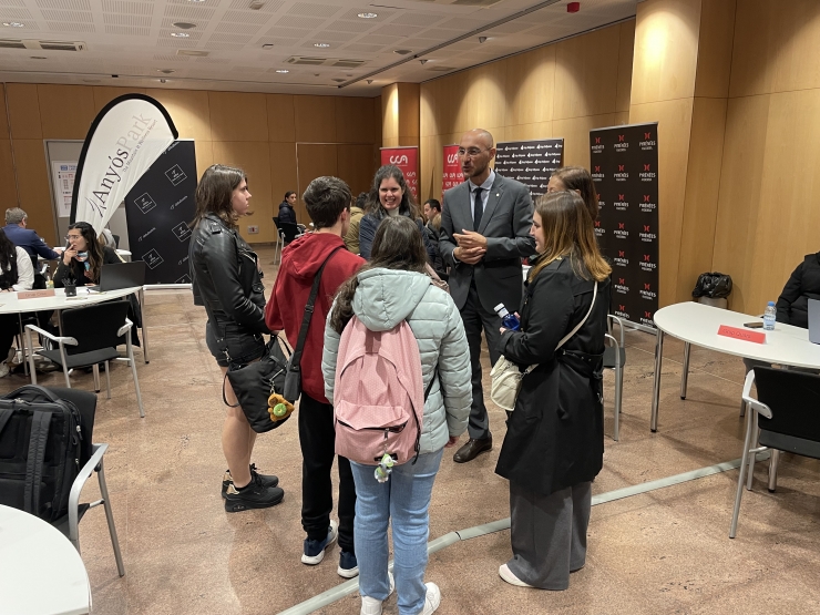 El secretari d'Estat d'Economia, Treball i Habitatge, Jordi Puy, durant la 9a edició de la trobada laboral Job Meeting.