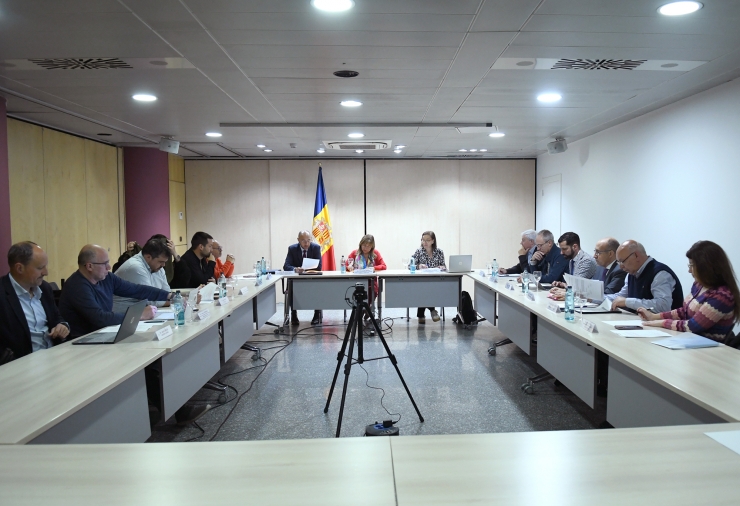 Un moment de la reunió del consell econòmic i social celebrat aquest dijous a la tarda.