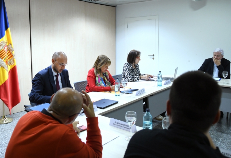 La ministra de Presidència, Economia, Treball i Habitatge, Conxita Marsol, durant la reunió del Consell Econòmic i Social que ha tingut lloc aquest dijous.
