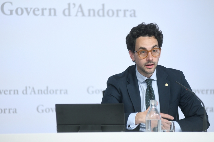 El ministre portaveu del Govern, Guillem Casal, durant la roda de premsa posterior al Consell de Ministres.