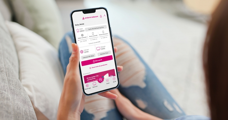 Imatge de la nova aplicació d'Andorra Telecom.