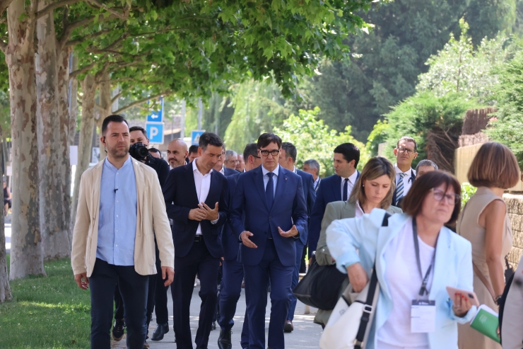 El president de la Generalitat de Catalunya, Salvador Illa, arribat a la 36a Trobada Empresarial al Pirineu.