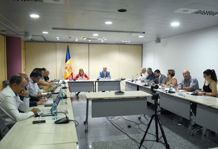 Un moment de la reunió del consell econòmic i social d'aquest dijous.