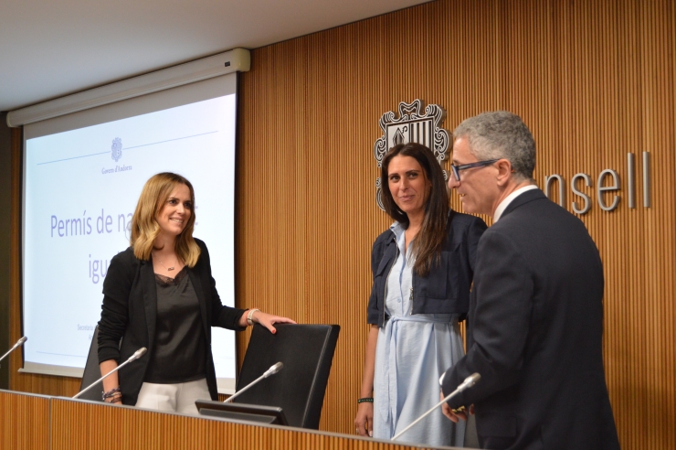 La secretària d’Estat d’Igualtat i Participació Ciutadana, Mariona Cadena, moments abans de la compareixença al davant de la comissió legislativa d’Afers Socials i Igualtat.